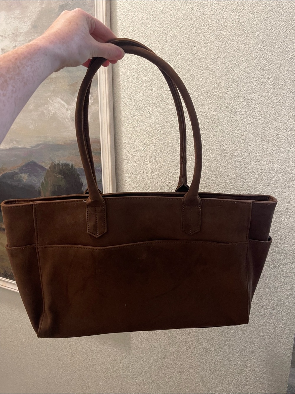 Mali + Lili Faux Suede Tote Bag - Picture 2 of 7